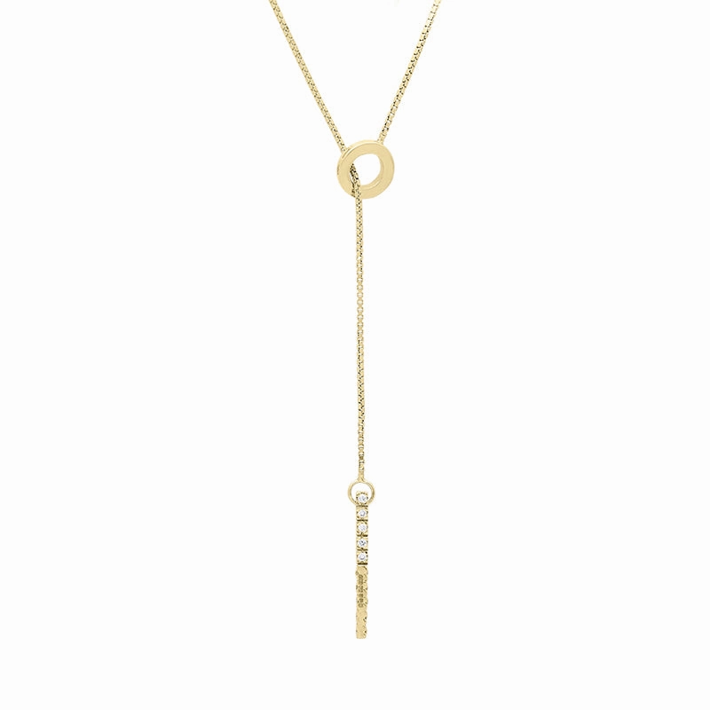 18ct Yellow Gold 0.25ct Diamond Cascading Drop Necklace