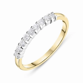 18ct Yellow Gold 0.27ct Diamond Wedding Half Eternity Ring