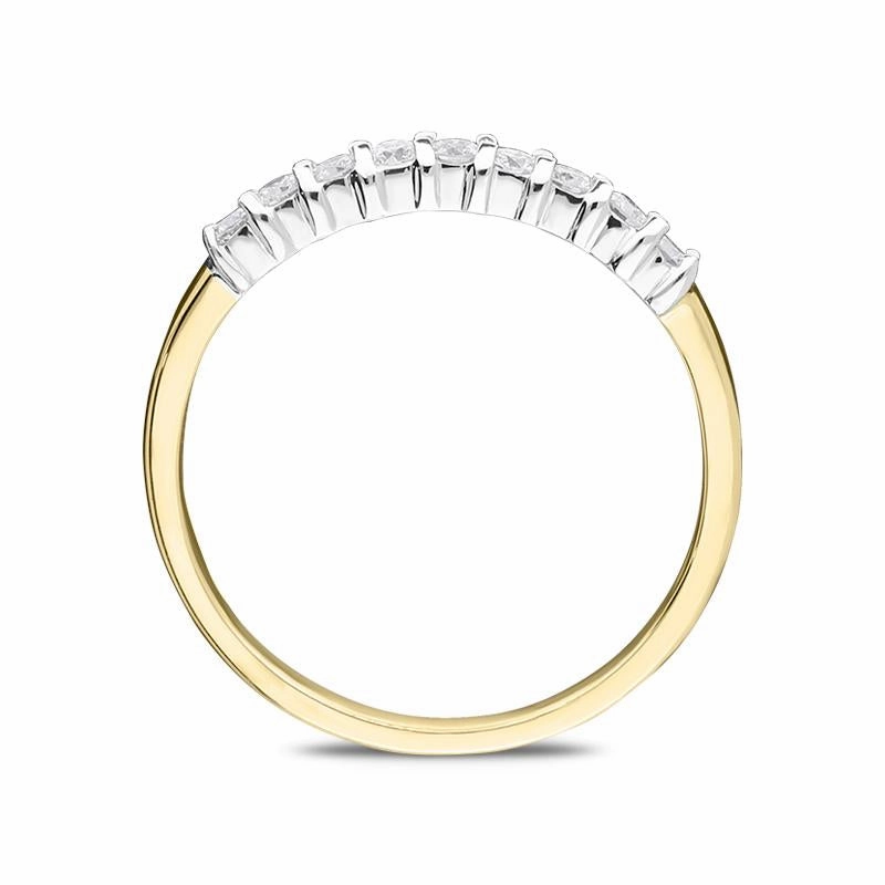 18ct Yellow Gold 0.27ct Diamond Wedding Half Eternity Ring