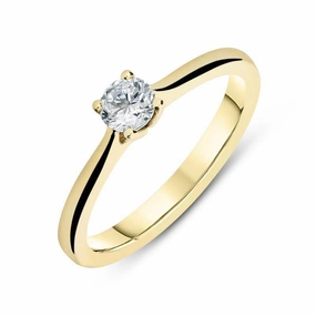 18ct Yellow Gold 0.28ct Diamond Solitaire Ring