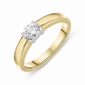 18ct Yellow Gold 0.35ct Diamond Solitaire Ring