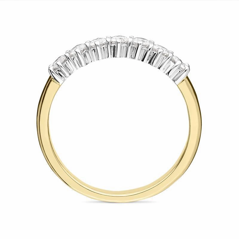 18ct Yellow Gold 0.35ct Diamond Wedding Half Eternity Ring