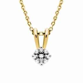 18ct Yellow Gold 0.40ct Diamond Brilliant Cut Solitaire Necklace