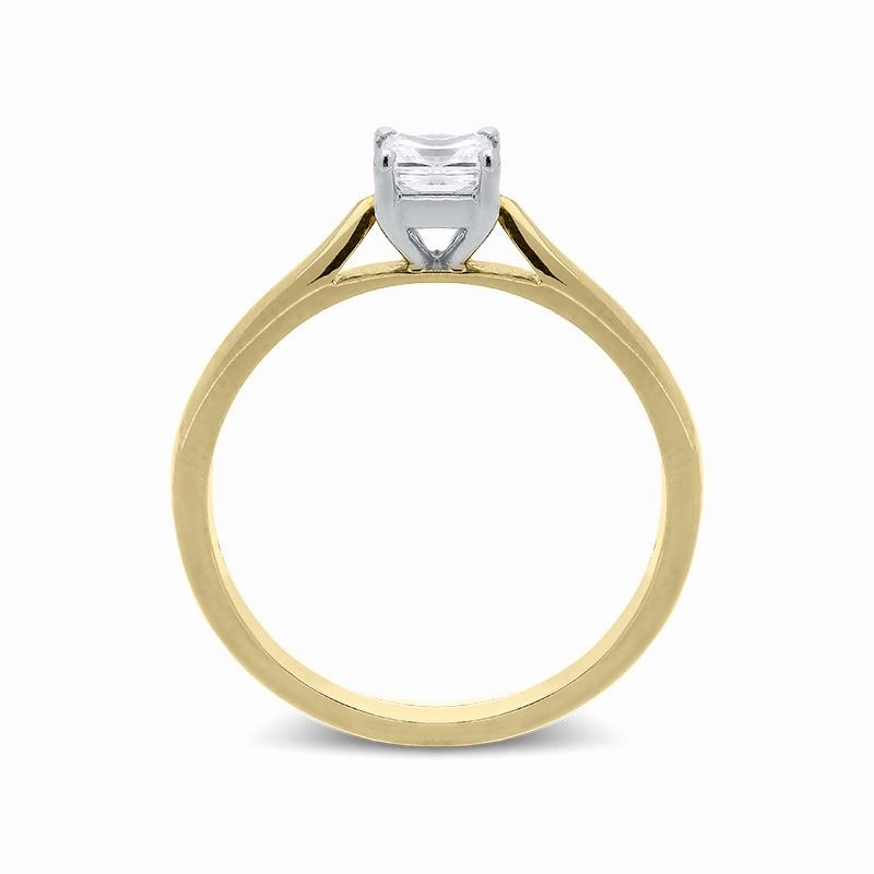 18ct Yellow Gold 0.40ct Diamond Princess Cut Solitaire Ring