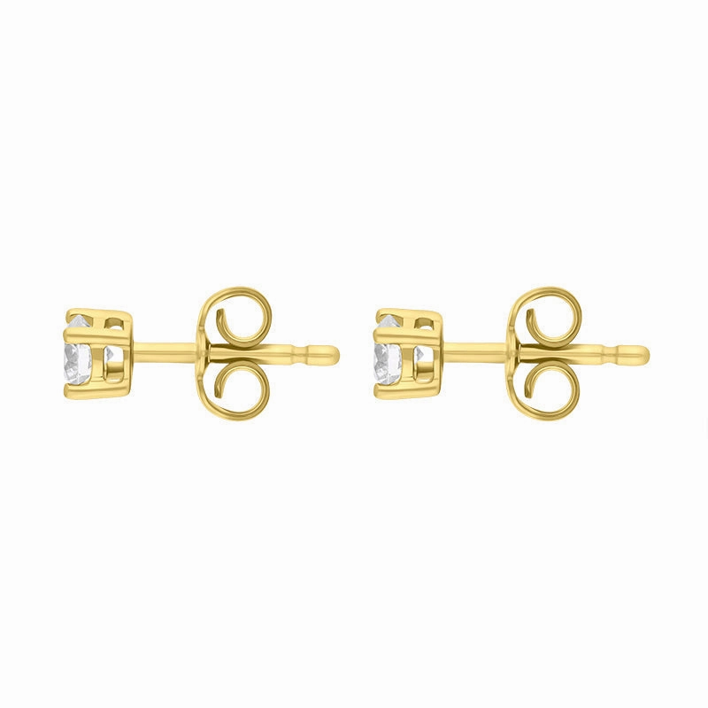 18ct Yellow Gold 0.40ct Diamond Solitaire Stud Earrings