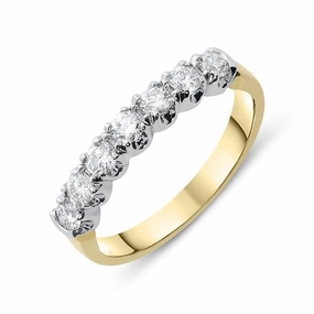 18ct Yellow Gold 0.44ct Diamond Brilliant Cut Wedding Half Eternity Ring