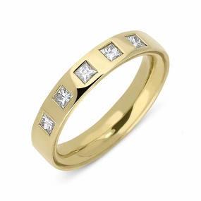 18ct Yellow Gold 0.45ct Diamond 4mm Wedding Ring