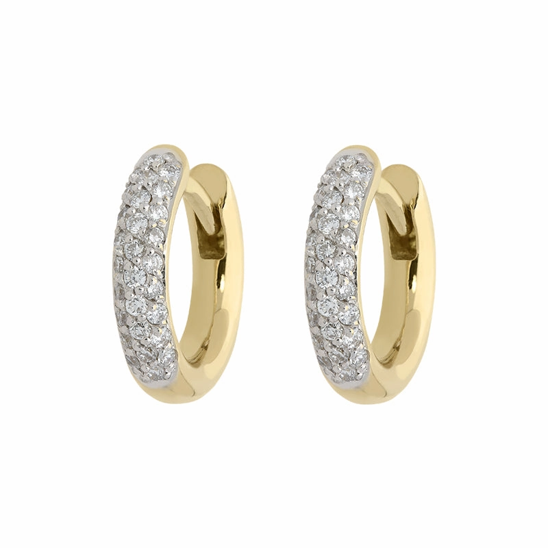 18ct Yellow Gold 0.45ct Diamond Hoop Earrings