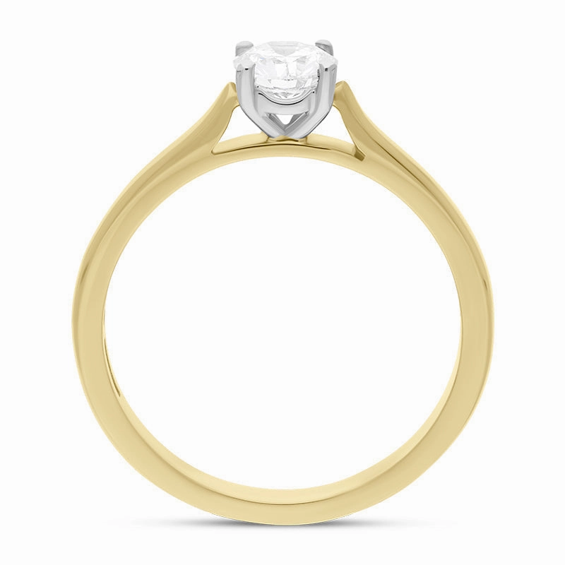 18ct Yellow Gold 0.52ct Diamond Brilliant Cut Solitaire Ring