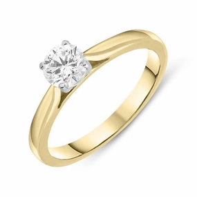 18ct Yellow Gold 0.53ct Diamond Solitaire Ring