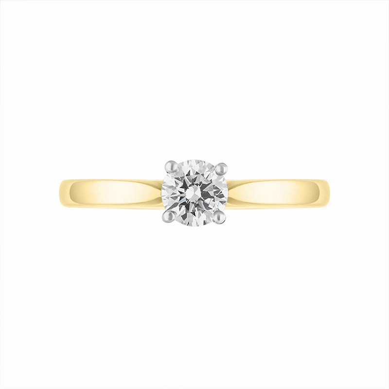 18ct Yellow Gold 0.70ct Diamond Round Brilliant Cut Solitaire Ring