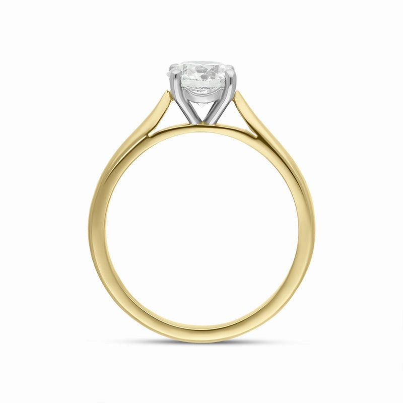 18ct Yellow Gold 1.00ct Diamond Round Brilliant Cut Solitaire Ring