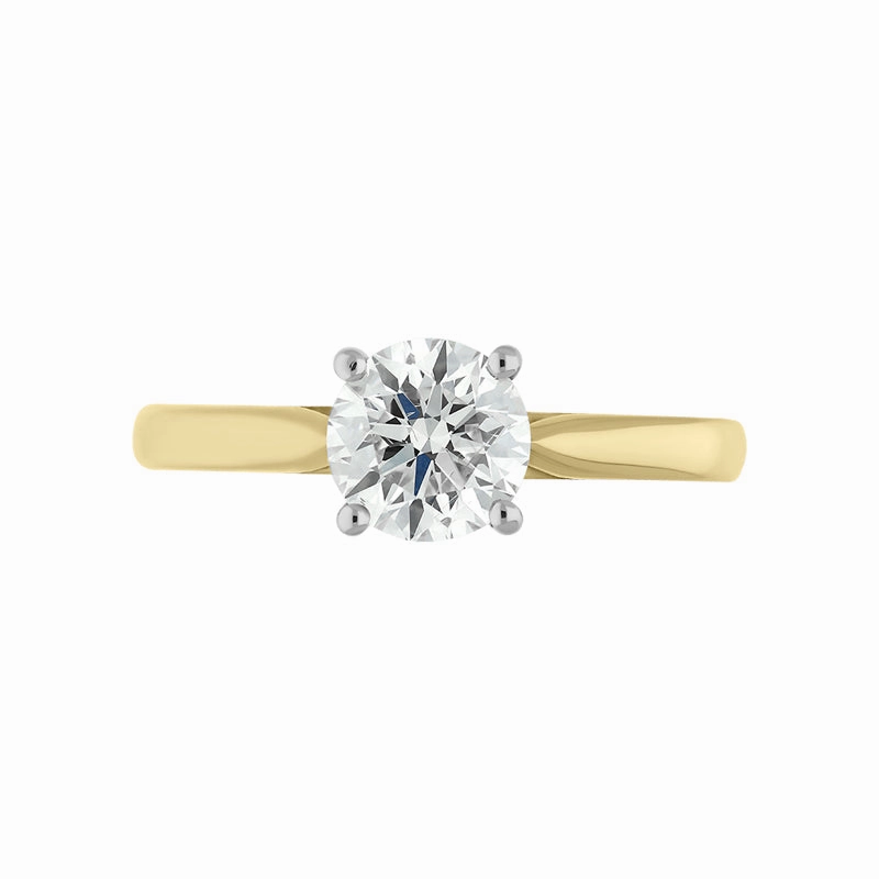 18ct Yellow Gold 1.00ct Diamond Round Brilliant Cut Solitaire Ring
