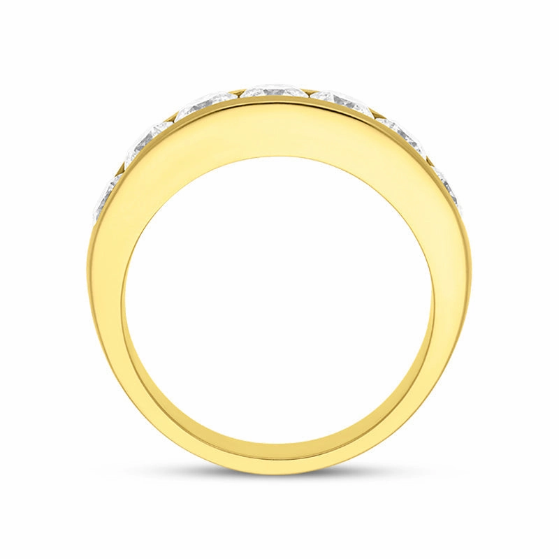 18ct Yellow Gold 1.61ct Diamond Channel Set Half Eternity Ring