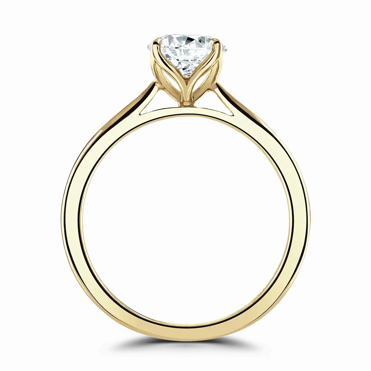18ct Yellow Gold 1ct Round Brilliant Cut Laboratory Grown Diamond Solitaire