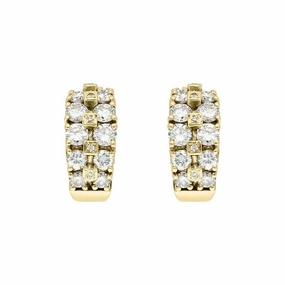 18ct Yellow Gold 2.40ct Diamond Hoop Earrings