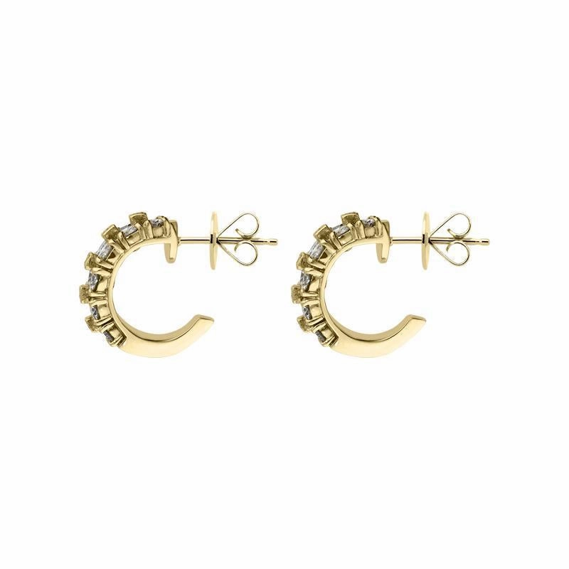 18ct Yellow Gold 2.40ct Diamond Hoop Earrings