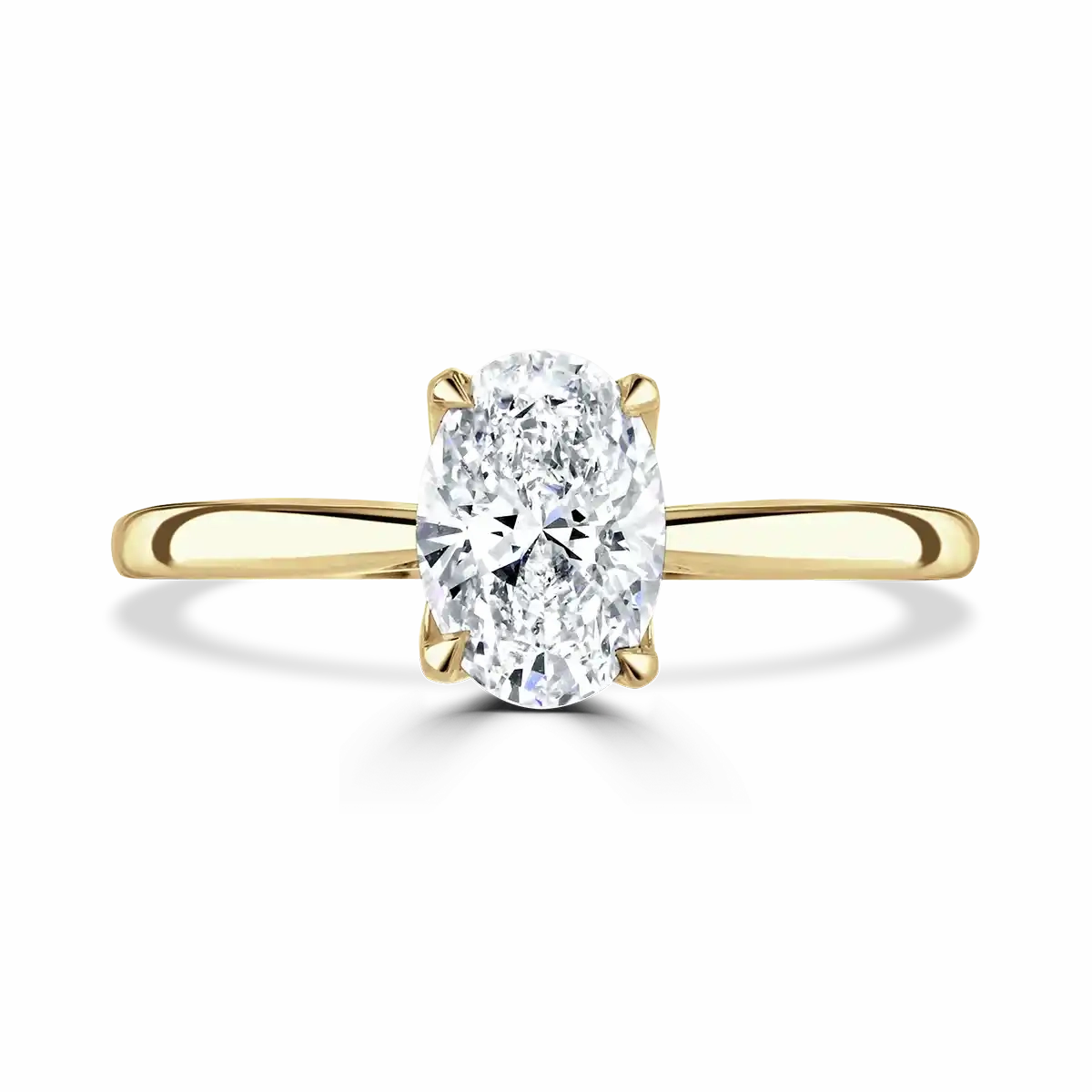 18ct Yellow Gold 2ct Oval Cut Laboratory Grown Diamond Solitaire