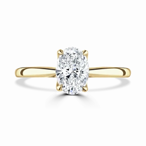 18ct Yellow Gold 2ct Oval Cut Laboratory Grown Diamond Solitaire