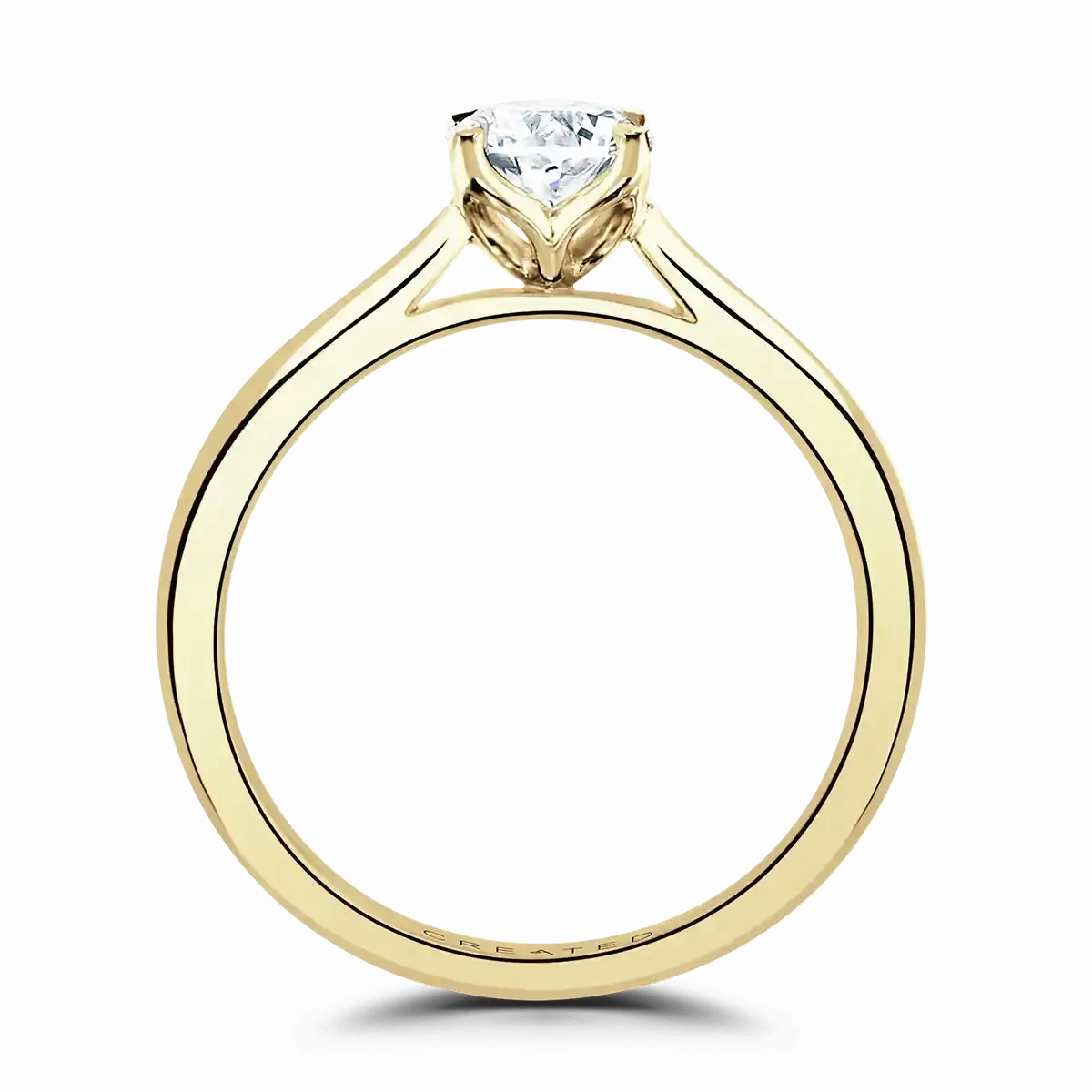 18ct Yellow Gold 2ct Oval Cut Laboratory Grown Diamond Solitaire