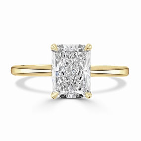 18ct Yellow Gold 2ct Radiant Cut Laboratory Grown Diamond Solitaire