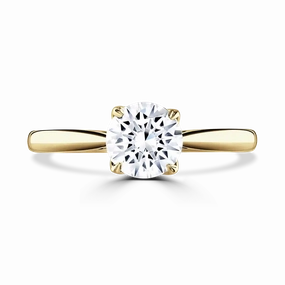 18ct Yellow Gold 3ct Round Brilliant Cut Laboratory Grown Diamond Solitaire