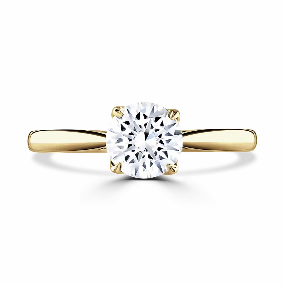 18ct Yellow Gold 3ct Round Brilliant Cut Laboratory Grown Diamond Solitaire