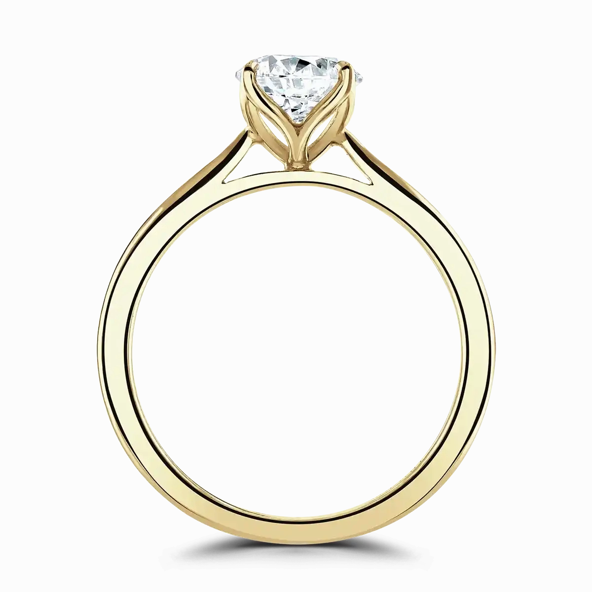 18ct Yellow Gold 3ct Round Brilliant Cut Laboratory Grown Diamond Solitaire