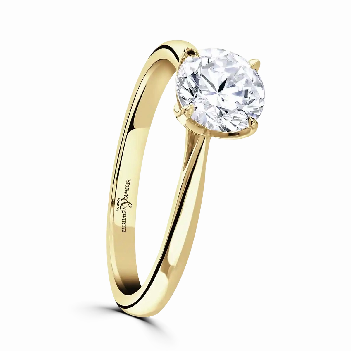 18ct Yellow Gold 3ct Round Brilliant Cut Laboratory Grown Diamond Solitaire