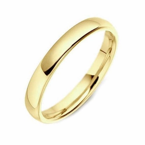 18ct Yellow Gold 3mm Medium Court Shape Wedding Ring