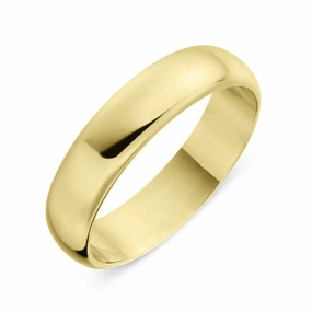 18ct Yellow Gold 5mm D-Shaped Wedding Ring