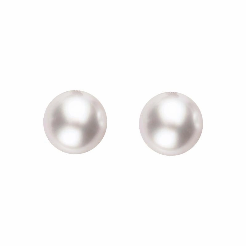 18ct Yellow Gold 5mm White Pearl Stud Earrings