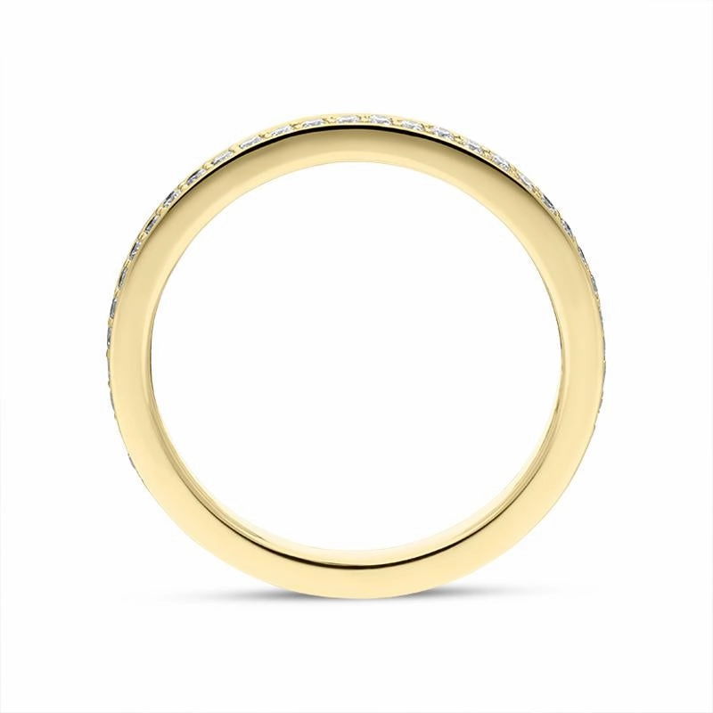 18ct Yellow Gold Brilliant Cut 0.22ct Diamond Half Eternity Ring