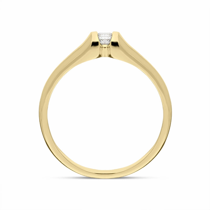 18ct Yellow Gold Diamond Brilliant Cut Solitaire Ring