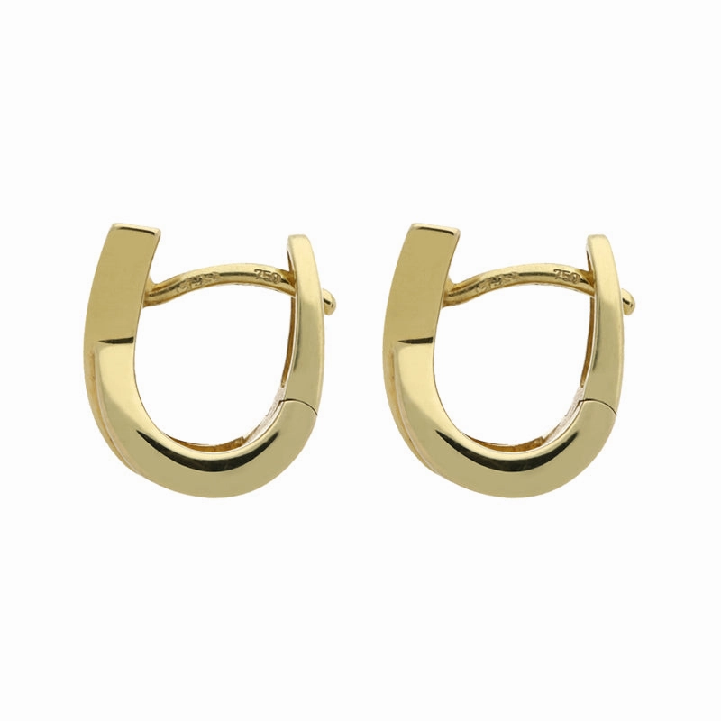 18ct Yellow Gold Diamond Hinged Hoop Earrings