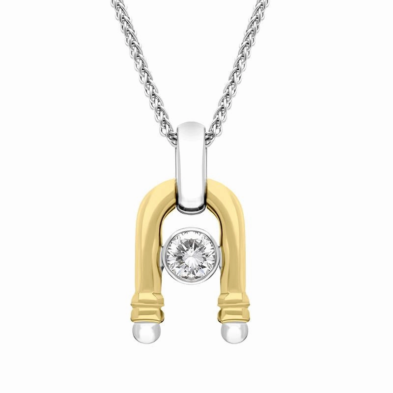 18ct Yellow Gold Diamond Magnet Necklace