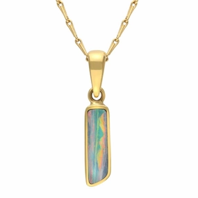 18ct Yellow Gold Opal Unique Necklace