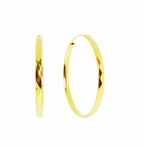 60mm Hammered Hoop Earrings - 2 colours