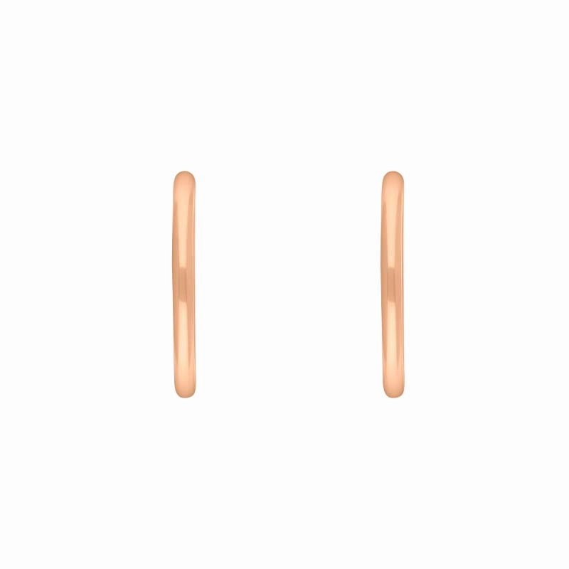 9ct Rose Gold 19mm Round Hoop Earrings