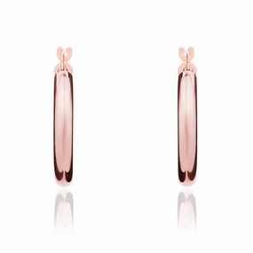 9ct Rose Gold 21mm Hoop Earrings