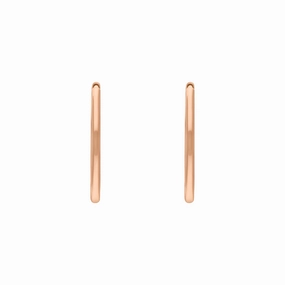 9ct Rose Gold 24mm Round Hoop Earrings