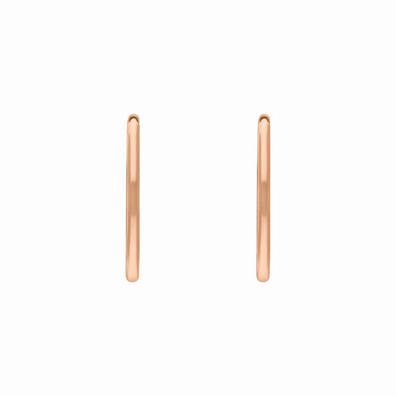 9ct Rose Gold 24mm Round Hoop Earrings
