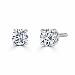 9ct White Gold 0.30ct Lab Grown Diamond Solitaire Stud Earrings