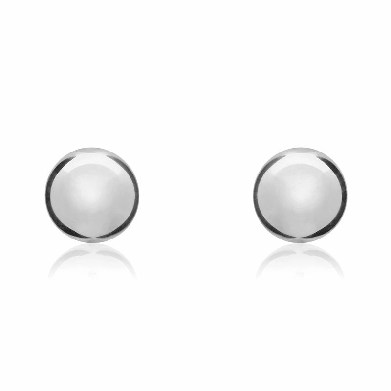 9ct White Gold 5mm Ball Stud Earrings