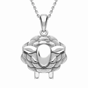 9ct White Gold Sheep Necklace