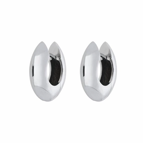 9ct White Gold Small Hoop Earrings D