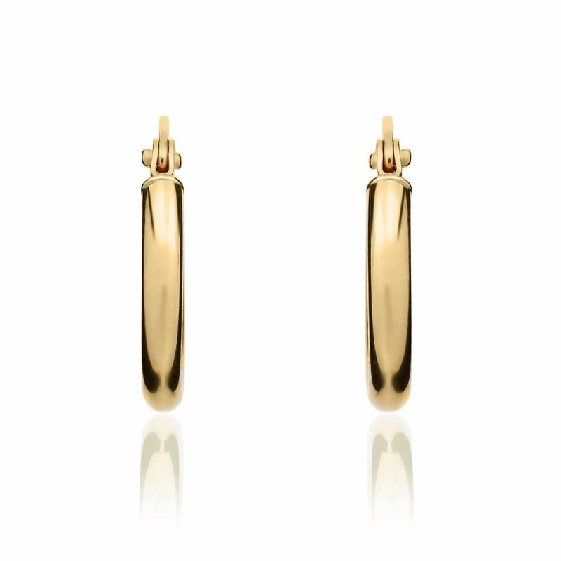 9ct Yellow Gold 13.5mm Hoop Earrings