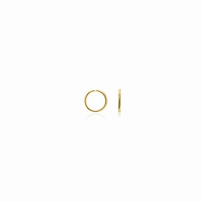 9ct Yellow Gold 13mm Sleeper Hoop Earrings