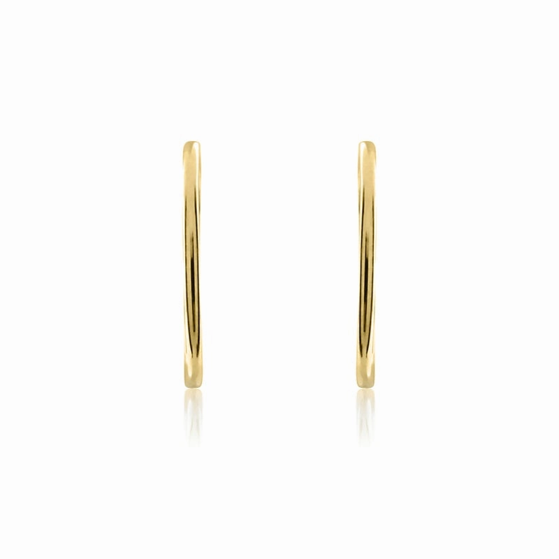 9ct Yellow Gold 23mm Sleeper Hoop Earrings