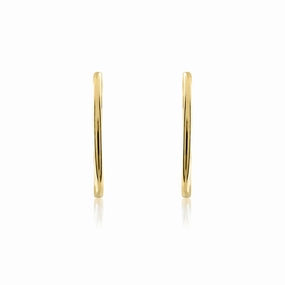 9ct Yellow Gold 23mm Sleeper Hoop Earrings